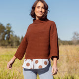 See Saw 7/8 Pointelle Knit Top