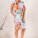 See Saw Linen Shirt Maker Dress