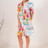 See Saw Linen Shirt Maker Dress