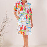 See Saw Linen Shirt Maker Dress