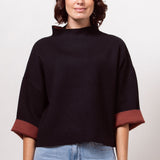 See Saw Two Tone Knit Top