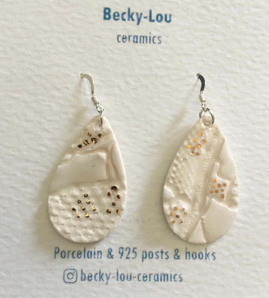 Becky-Lou Ceramics Large Drop Earrings