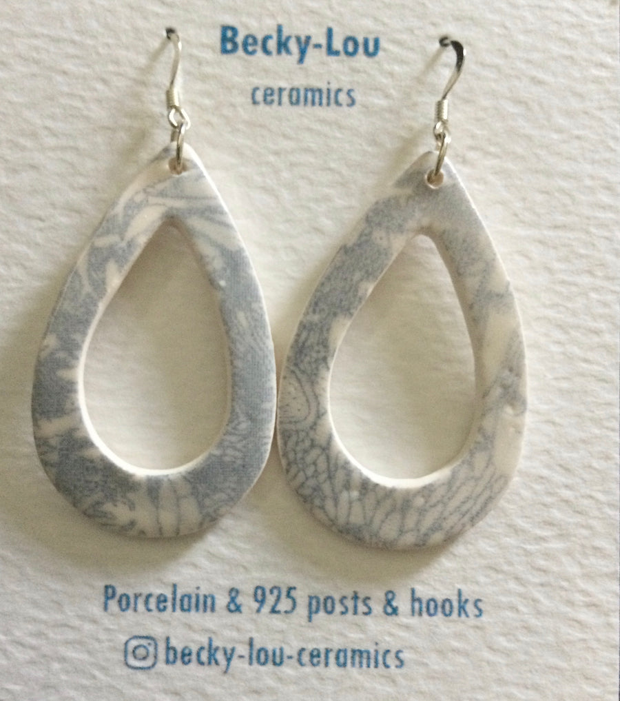 Becky-Lou Ceramics Large Drop Earrings